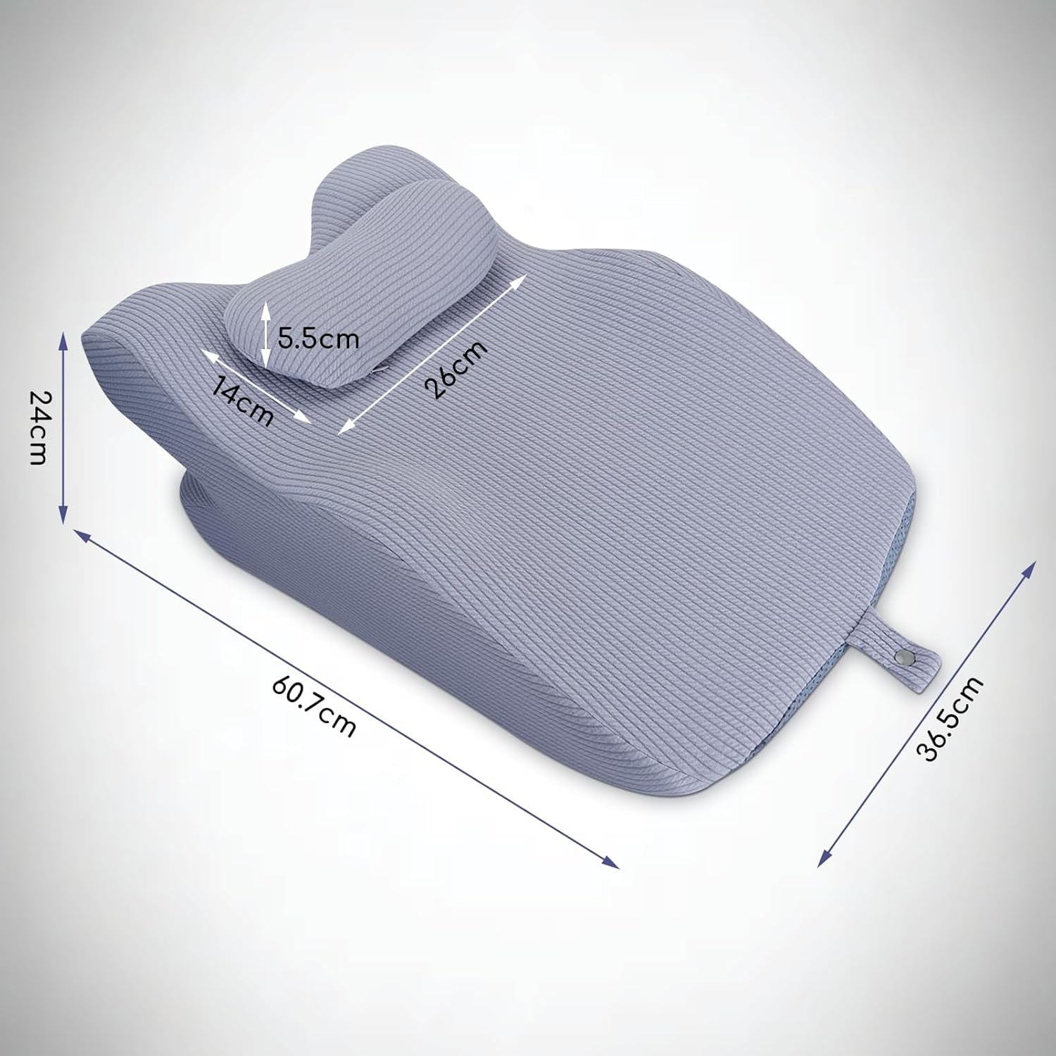 Almohada de lectura para cama y sofá, almohada de plumas, almohada de espuma viscoelástica, almohada para dormir de lado, almohada ergonómica de apoyo para la espalda para leer y mirar televisión