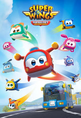 Super Wings Super Pets 4 PCS Shine, Golden Boy, Jerome, Ellie Expresión facial intercambiable Efecto relámpago Juguete portátil para niños de 3 4 5 6 7 8 años Figuras de acción de 2 pulgadas Naty Shop