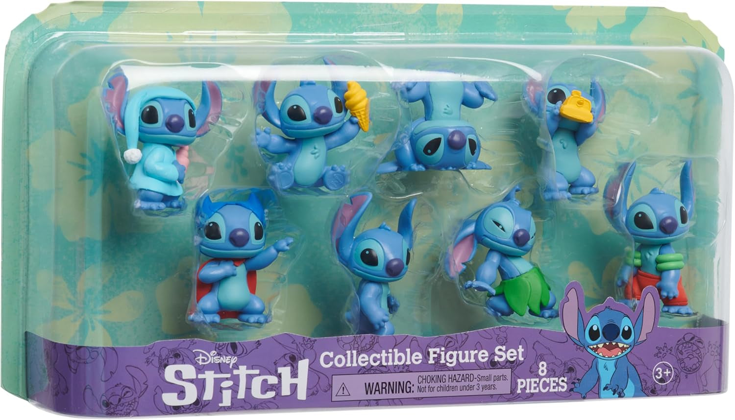 Stitch Disney's Lilo Juego de Figuras Coleccionables Amigos 8 Figuras Juego de Figuras Coleccionables de 5 cm de Alto Juguete de 3 años de Just Play Figuras de Acción Naty Shop