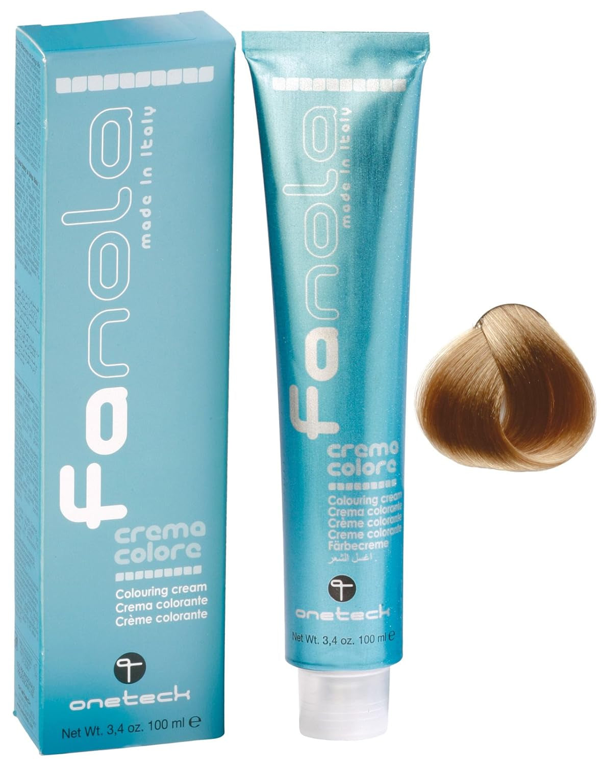 Fanola crema colore Crema colorante 7.0 Rubio, 100 ml Tinte para el cabello Naty Shop 9.00 Rubio muy claro intenso