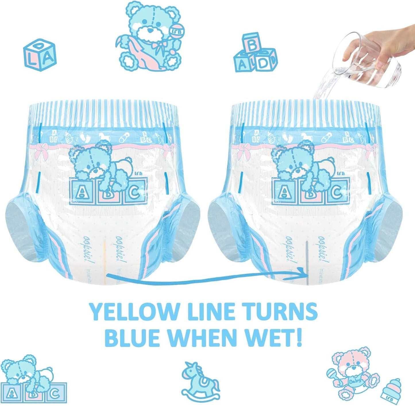 Pañales Estampados Para Adultos 5500-5800ml 10 Piezas - Calzoncillos De Baño (XL)