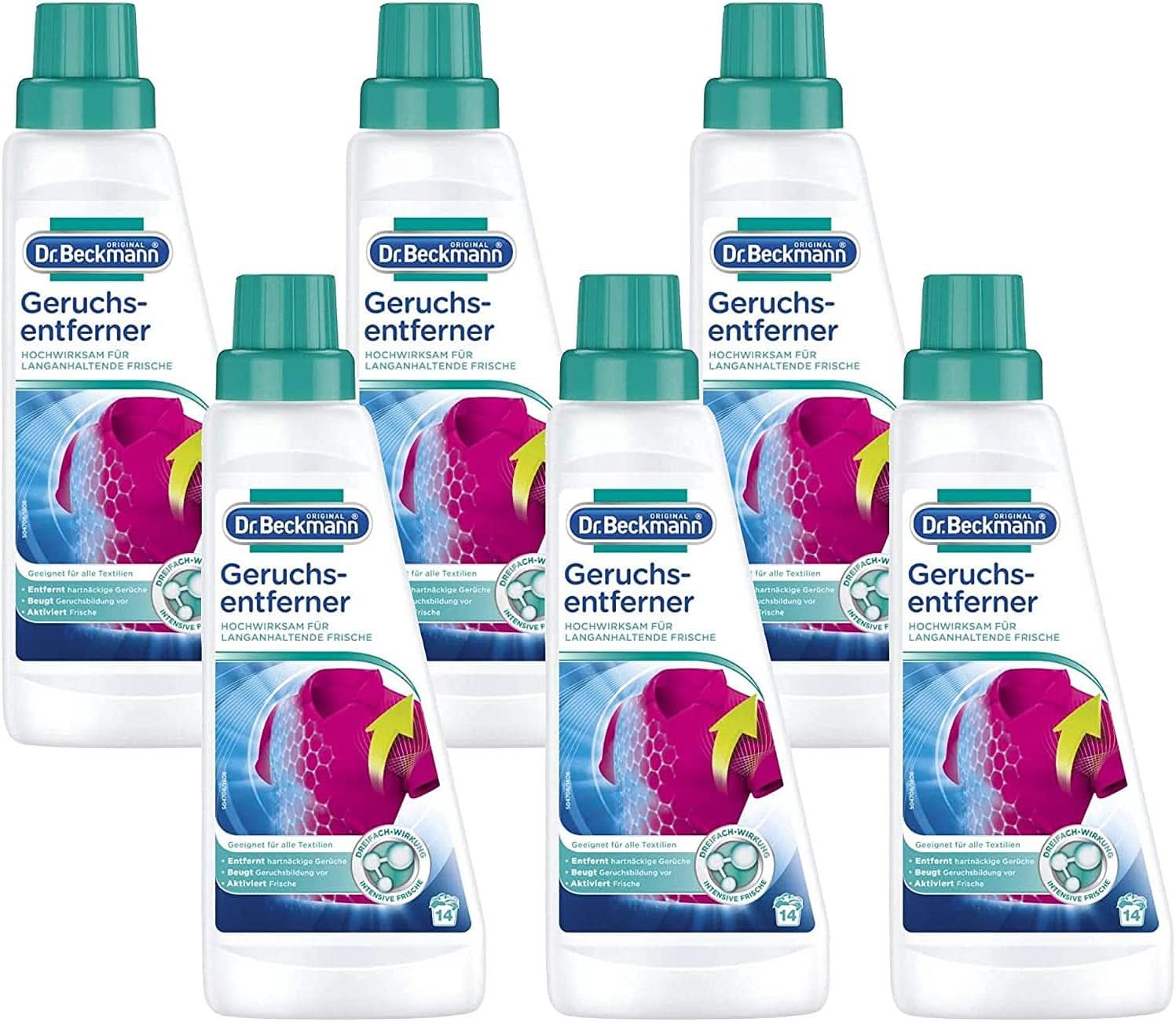 Dr Beckmann Eliminador de Olores, Elimina los olores persistentes de las alfombras de pelo largo, 500ml Naty Shop 3 litros 6 x 500ml