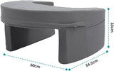 Almohada de lectura para cama y sofá, almohada para juegos, almohada para computadora portátil, almohada para juegos con brazos y bolsillo lateral, para adultos jugando, leyendo, viendo televisión, jugando en el sofá