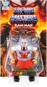Figura de acción de Masters of the Universe Origins Ram Man de la colección Cartoon, aprox. Figura MOTU Ram 14cm de altura TV años 80 Diseño detallado y accesorios JBM77 Figuras de acción Naty Shop