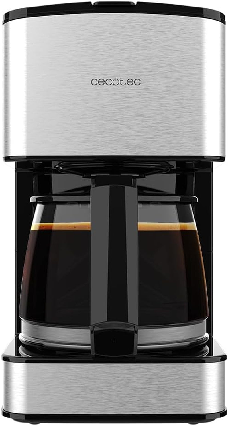 Espresso con filtro Cecotec Coffee 66 Drop and Touch, potencia 950 W, 1,5 L, 12 tazas, pantalla táctil, jarra de cristal, temporizador 24 horas, 6 interruptores, filtro de malla reutilizable