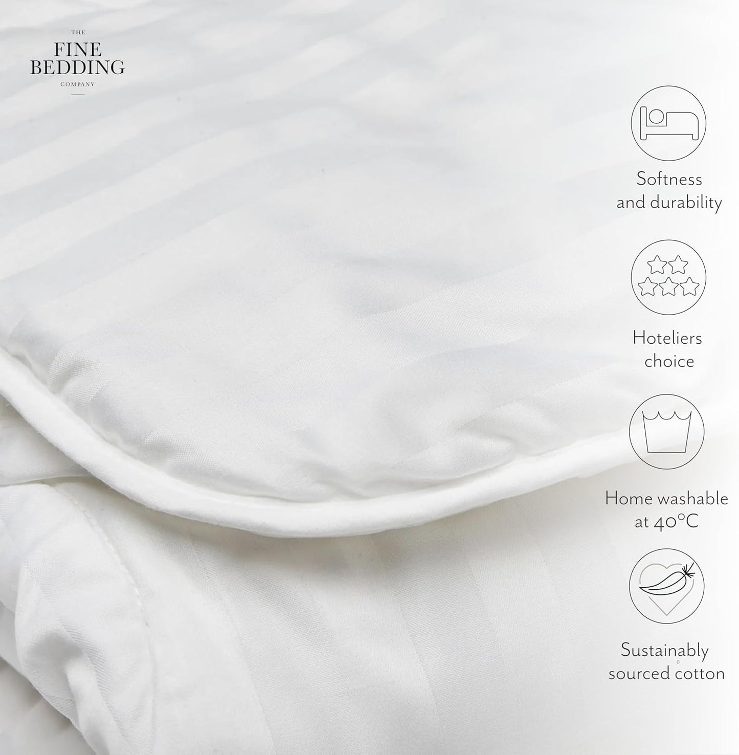 Edredón de seda boutique, ropa de cama de lujo, lavable a máquina (13,5 tog, doble) Naty Shop Quilts & Quilts