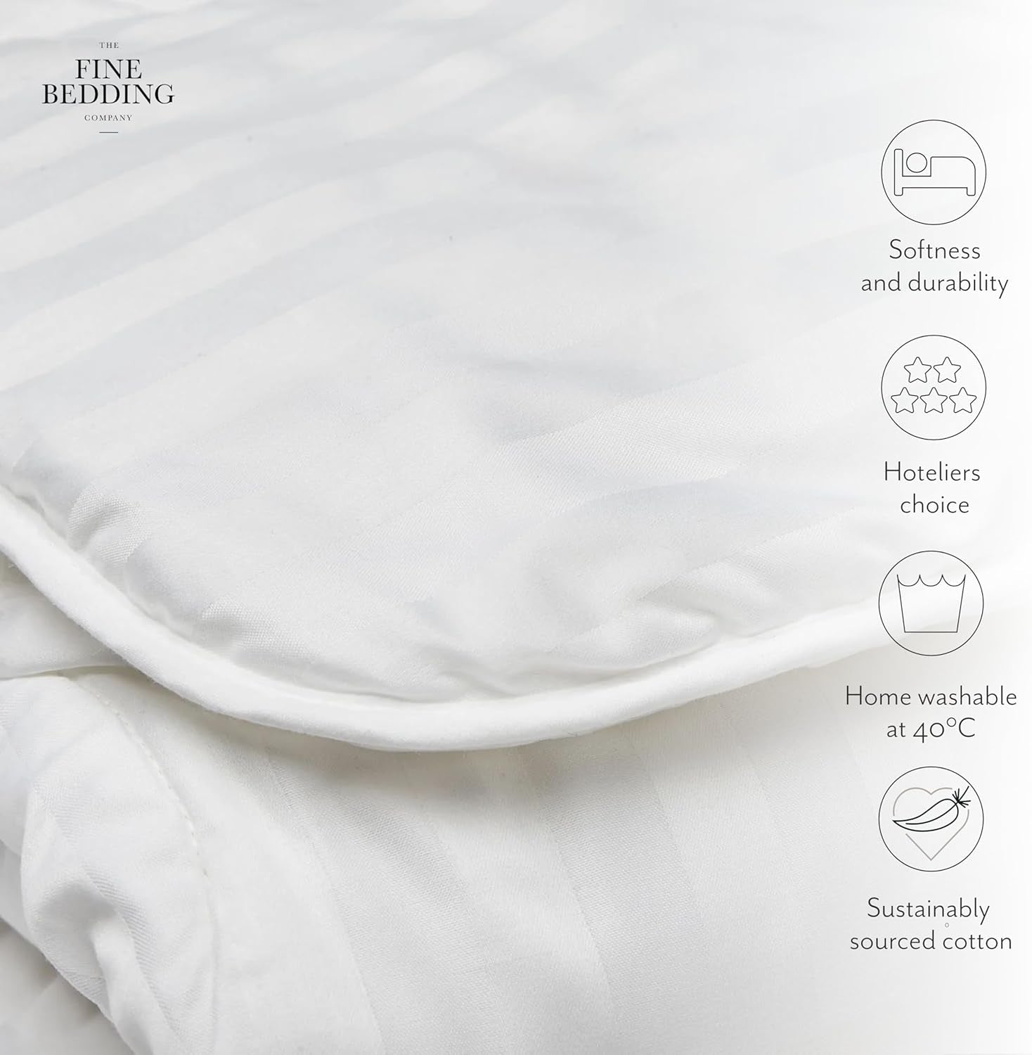 Edredón de seda boutique, ropa de cama de lujo, lavable a máquina (13,5 tog, doble) Naty Shop Quilts & Quilts