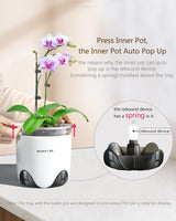 Maceta para orquídeas con orificios de drenaje para trasplantar, excelente circulación de aire, 2 piezas, plástico de doble capa, macetero de cerámica para orquídeas, maceta transparente para orquídeas, decorativa