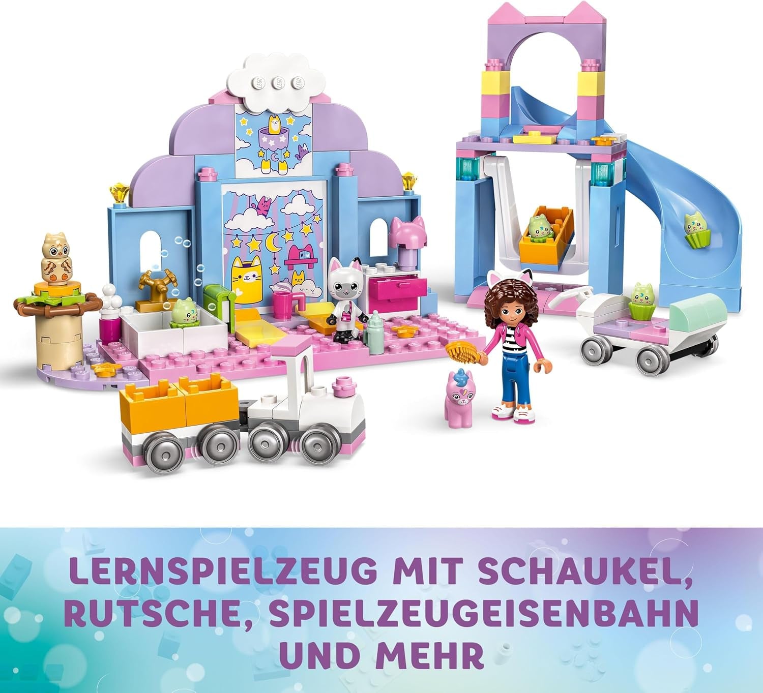 LEGO 4+ Casa de muñecas de Gabby Juego de animales con orejas de gatito de Gabby Juguete para niños con tobogán y figuras Regalo para niñas y niños Juguete de juego creativo 10796 Juegos de construcción Beuche den LEGO-Store