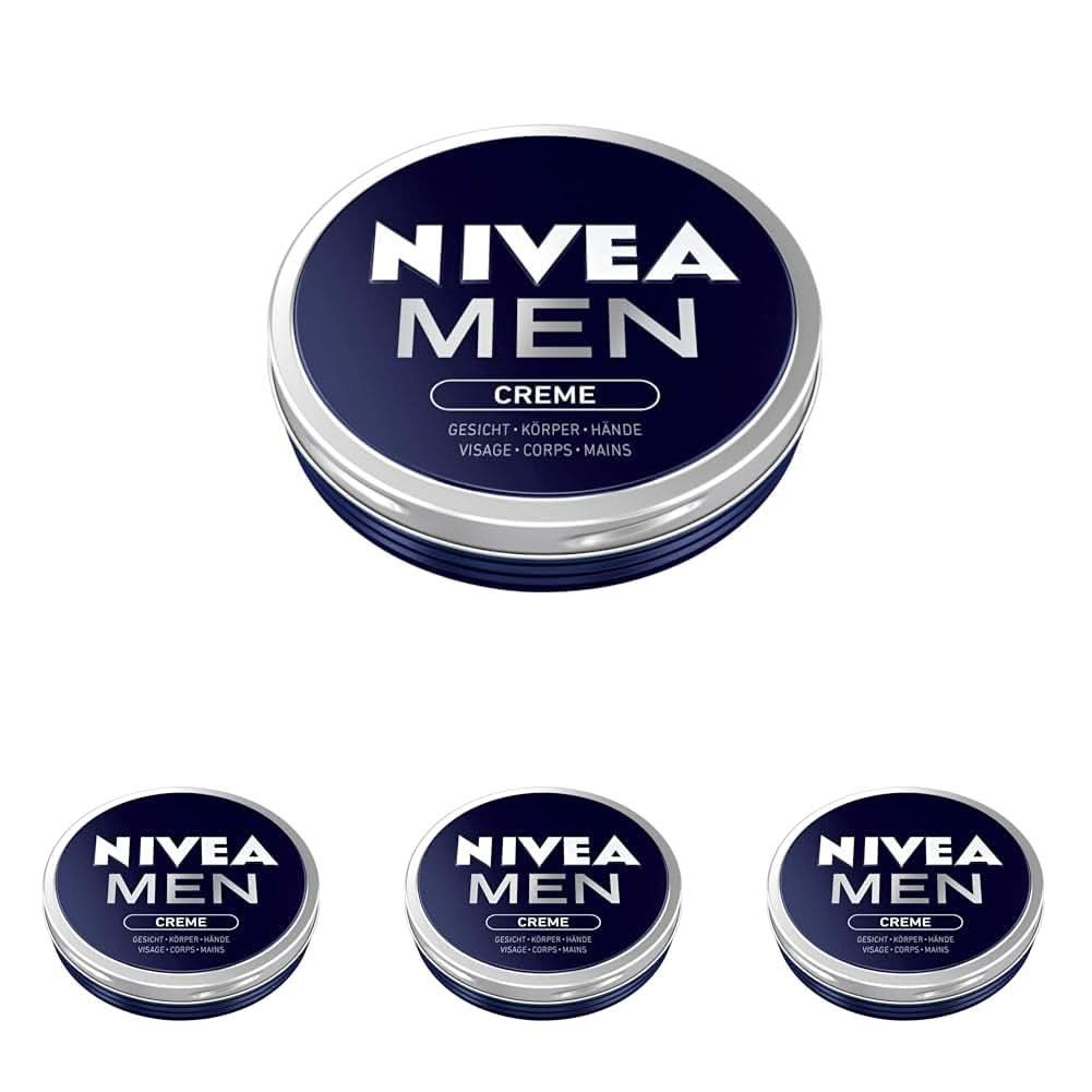 NIVEA MEN Creme, crema nutritiva para la piel con vitamina E, 150 ml Naty Shop 4 x 75 ml 75 ml