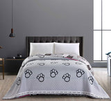 Decoking 32350 Colcha 220X240 Cm Colcha de microfibra de doble cara fácil de mantener Beige Marrón claro Marrón cacao Gris Acero Antracita Grafito Negro Blanco Rosa Gatos Invasión de gatos Camas y mantas Beuche den DecoKing-Store