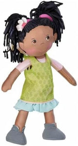 HABA 304576 - Muñeca Cari, 30 cm, Muñeca suave y de tela para niños a partir de 18 meses, con ropita desenfundable y pelo largo