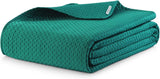Ameliahome Colcha 200X220 Cm Colcha Verde Oscuro Con Dos Caras Gofradas Satén Mate Carmen Camas y Mantas Besuche den AmeliaHome-Store
