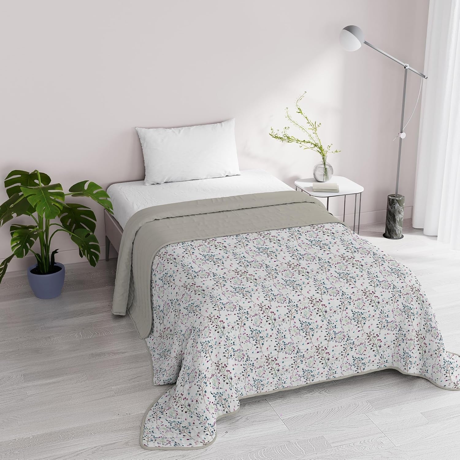 Fantasy Ropa de Cama Italiana Microfibra Verano 1,5 Camas Murrine Edredones y Edredones Naty Shop 1 Pila Posto E Mezzo