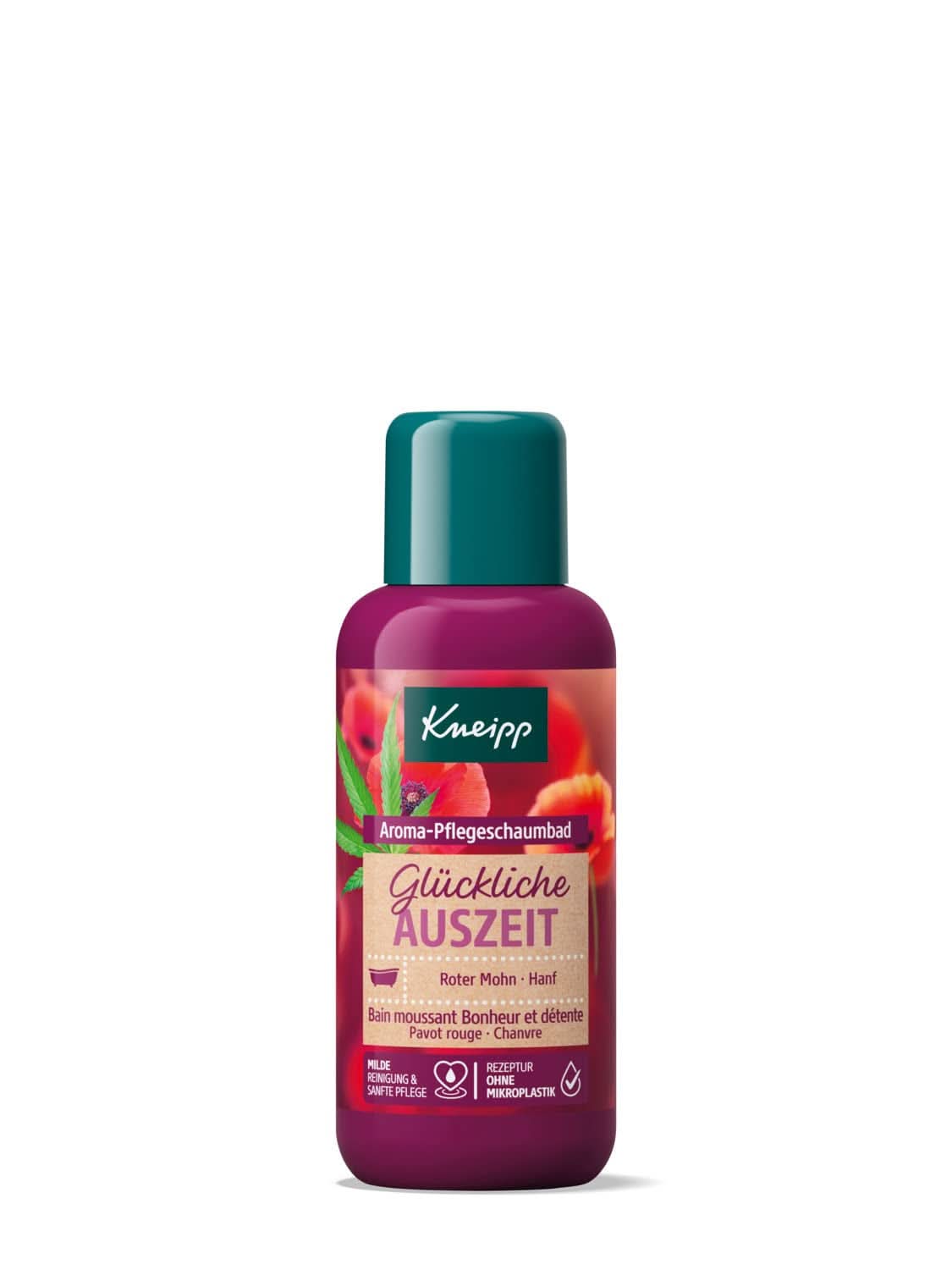Kneipp Aroma, aditivo de baño con aceites naturales de amapola roja y cáñamo, para una sensación de piel suave y tersa, 100 ml Ducha y baño Naty Shop