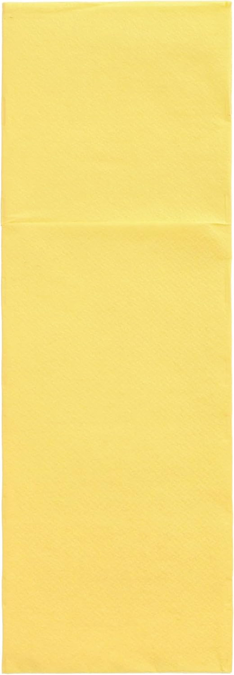 50 bolsas de servilletas para cubiertos 'Colección DAILY' 48 Cm X 30 Cm amarillas con pliegue para cubiertos