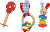 Eichhorn 100017045 - Set de iniciación/regalo para bebé con maraca, juguete con sonido y juguete con motivo de conejo, 3 piezas, a partir de 3 meses Baby Toys Naty Shop Default title