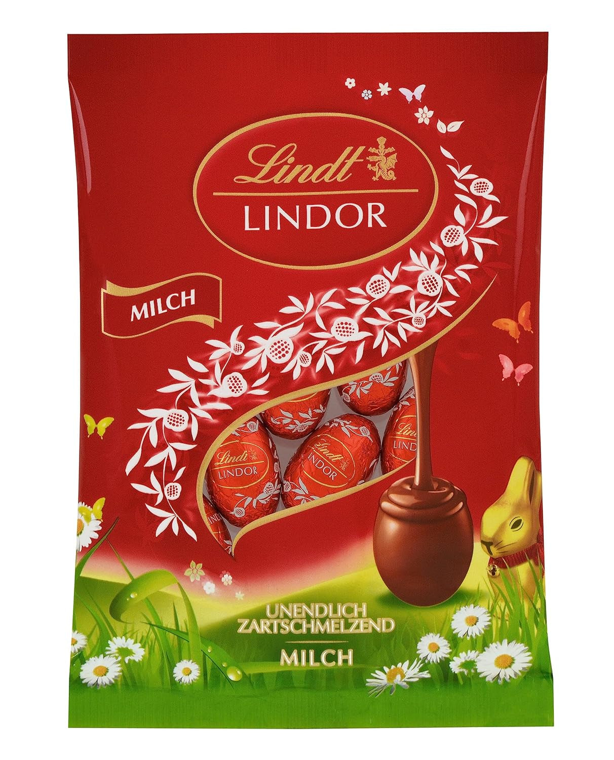 Mini huevos Lindt Lindor, bolsa, leche entera, 100g