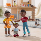 HABA 306696 - Juego de tiempo en familia Little Friends, accesorios flexibles para muñecas, a partir de 3 años