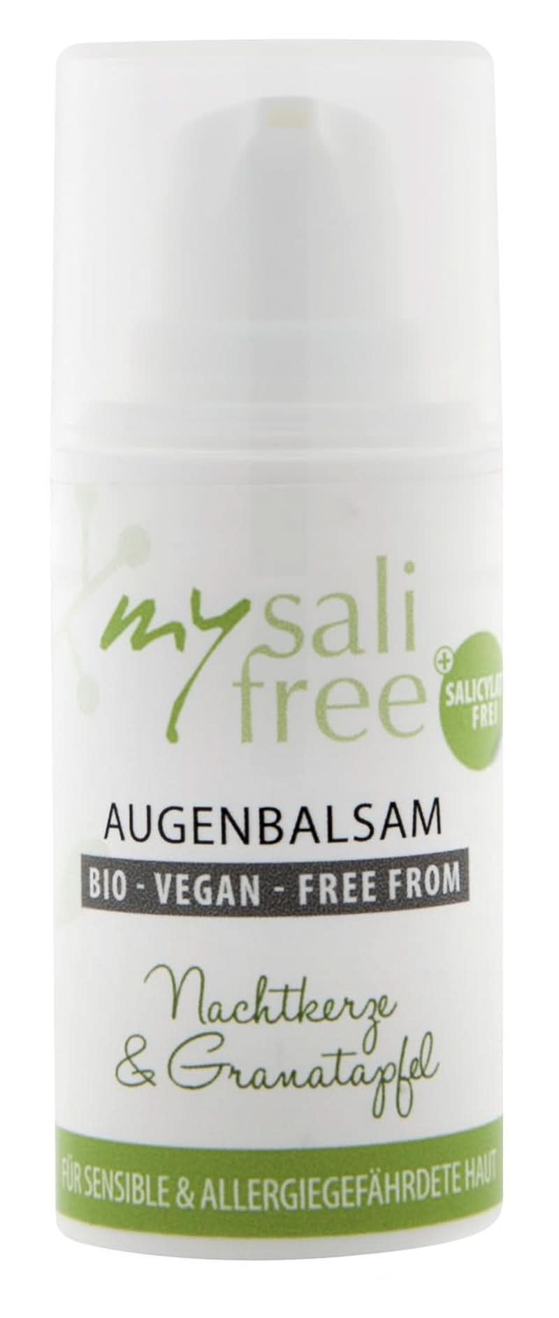Mysalifree BIO EYE BALM, crema de ojos intensiva antiarrugas para pieles sensibles, con granada y ocre, 15 ml Cosmética y Belleza Naty Shop
