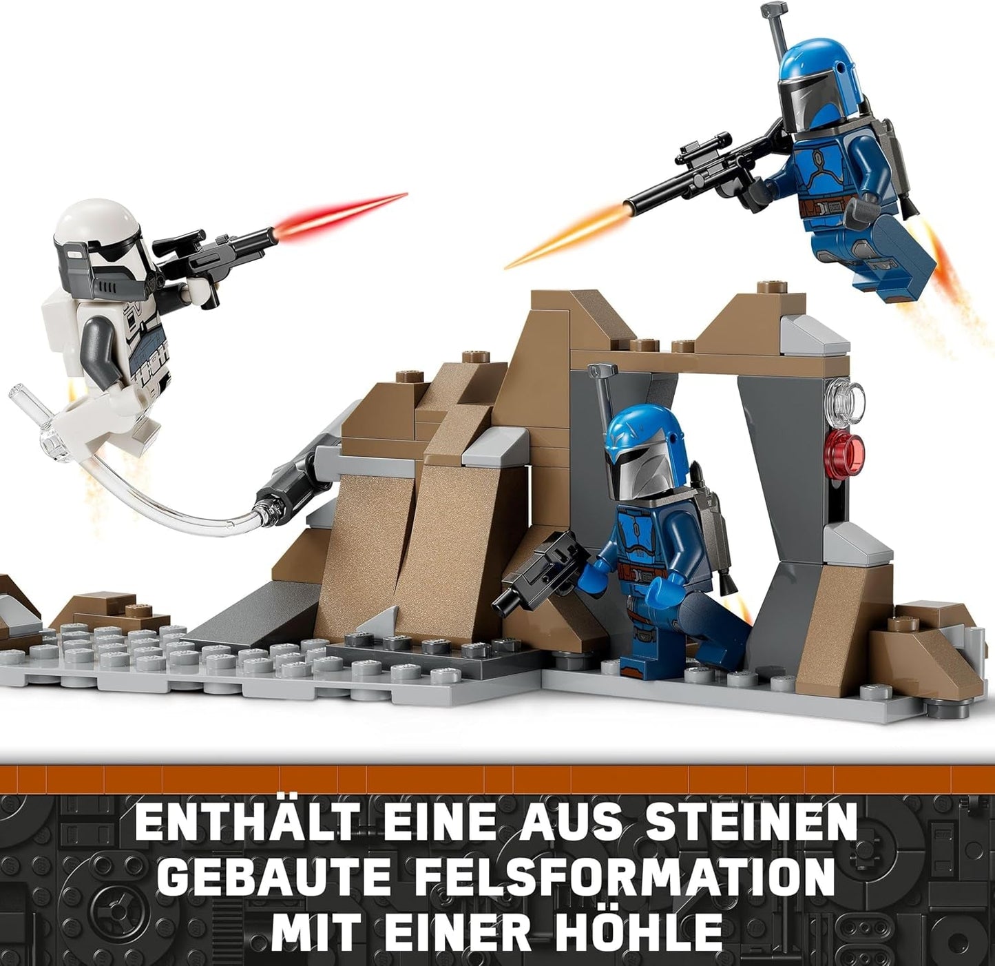 LEGO Star Wars: Emboscada mandaloriana en Mandalore Battle Pack, juguete de construcción de aventuras para niños, set de acción coleccionable, idea de regalo para niños y niñas 75373 Juegos de construcción Besuche den LEGO-Store