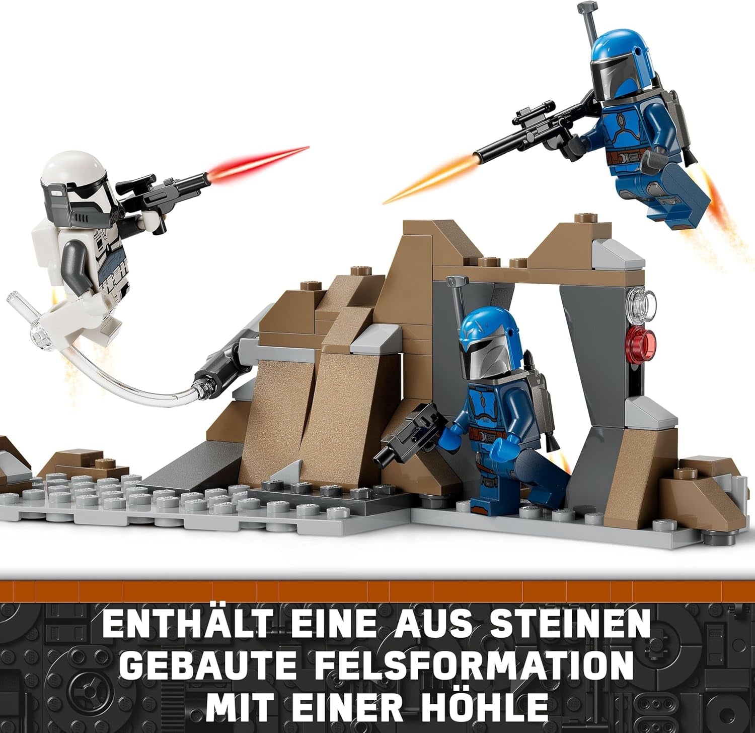 LEGO Star Wars: Emboscada mandaloriana en Mandalore Battle Pack, juguete de construcción de aventuras para niños, set de acción coleccionable, idea de regalo para niños y niñas 75373 Juegos de construcción Besuche den LEGO-Store