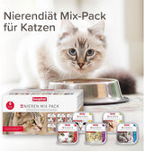 BEAPHAR – Paquete Mixto de Dieta Renal – Alimento completo para gatos con insuficiencia renal crónica – Para apoyar la función renal – 6 x 100 g