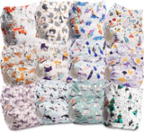Littles and Bloomz FLP2-0406 Pañal reutilizable con clip estándar, 4 pañales