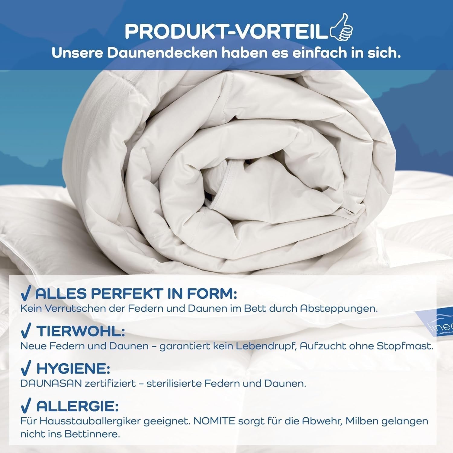 Edredón Allnights Edredón Mediano 135X200 100% Nuevo Plumas y Plumón Hipoalergénico Lavable hasta 60°C Hecho en Alemania Blanco Quilts & Quilts Naty Shop