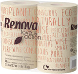 Papel higiénico Renova Eco Love & Action, 4 piezas