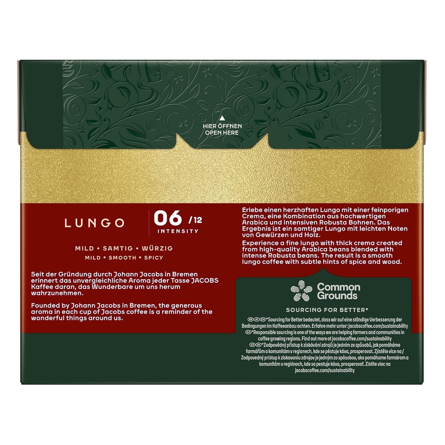 Jacobs Kaffeekapseln Lungo Classico, Megapack XXL, Intensidad 6/12, 5 x 40 Getränke, Nespresso* compatible Kaffee Kapseln, 200 Kapseln