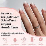 Juego de 240 uñas cuadradas degradadas, uñas artificiales degradadas blancas desnudas para pegamento de pluma de aceite, uñas postizas naturales degradadas medias para mujeres DIY (cuadradas desnudas)