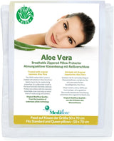 Funda de almohada mediflow aloe vera, protector de almohada, algodón, blanco, 40 X 80 cm Naty Shop almohadas estándar 50 X 70 cm