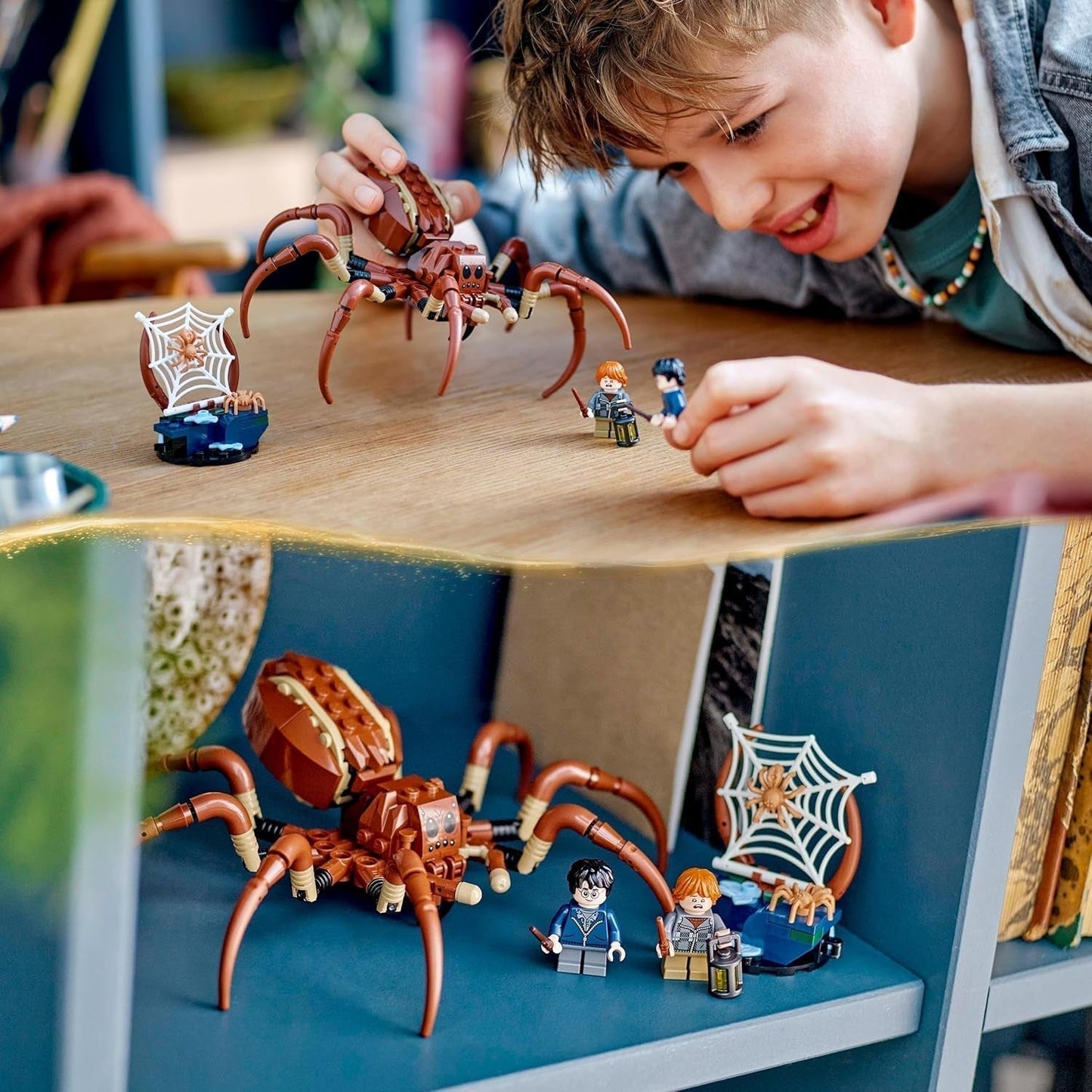LEGO Harry Potter Aragog en el Bosque Prohibido, Juego de fantasía de araña, criatura mítica, 2 minifiguras, regalo mágico para niños, niñas y fanáticos a partir de 7 años 76434 Juegos de construcción Besuche den LEGO-Store
