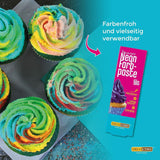 Decocino Juego de colorantes alimentarios de neón - 3 piezas - Rojo, rosa, morado - Colorante alimentario en dosis altas - Para colorear pasteles, muffins y cupcakes - Sin sabor