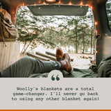 Manta de camping Woolly Mammoth Woolen Co., extra grande, lana merino. El equipo perfecto para exteriores para bushcraft, camping, trekking, senderismo, supervivencia o manta de cabina. Marrón, 168 X 228 Camas y mantas Woolly Mammoth Woolen Company