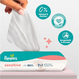 Toallitas para bebé Pampers Sensitive, paquete de 15 de 80 toallitas, 1200 toallitas para bebé, limpieza suave y protección de la piel 2 en 1
