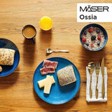 Juego de desayuno MÄSER, cerámica OSSIA, azul real, azul