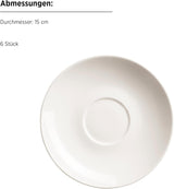 MÄSER 934105 Serie Belmira, Juego de Café Clásico para 6, Juego de Café de 18 Piezas, Atemporal, Elegante, Delicado, Porcelana, Blanco