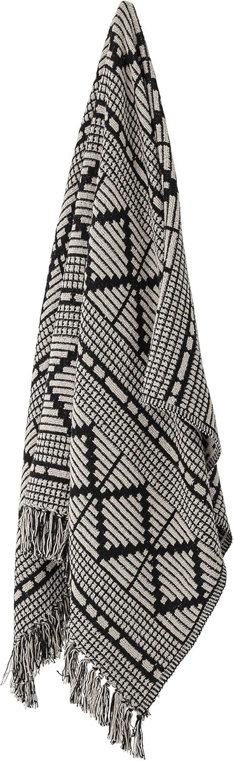 Bloomingville colcha negra, algodón, 160cm Bloomingville Beds and Blankets