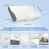 PHYSEN Almohada Ortopédica Almohada para el Cuello, Almohada de Soporte para el Cuello, Almohada de Espuma con Memoria, Almohada Ergonómica para el Dolor de Cuello Almohada para Dormir Almohada Antironquidos para Lados, Espalda y Abdomen (62*34*11 6.5CM) Almohadas Ortopédicas Cervicales Naty Shop
