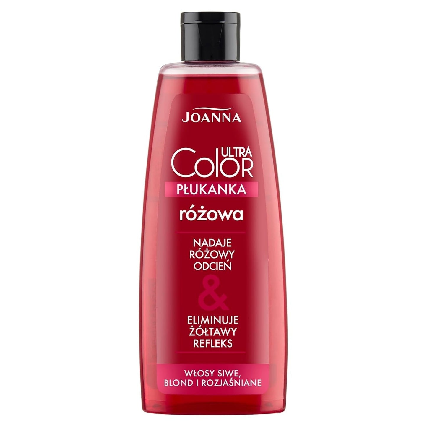 Joanna Ultra Color - Acondicionador de color rosa para cabellos rubios y claros - Rosa pastel - Brillo natural - Elimina el tinte amarillo del cabello rubio grisáceo - Efecto temporal - 150 ml Tinte para el cabello Naty Shop