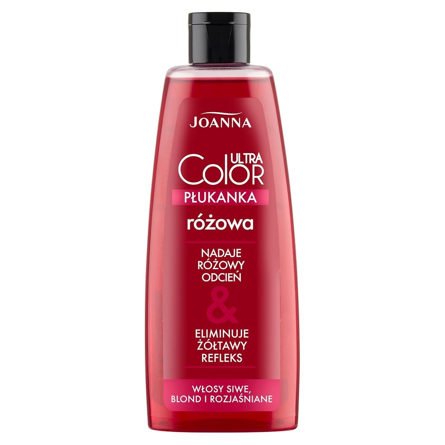 Joanna Ultra Color - Acondicionador de color rosa para cabellos rubios y claros - Rosa pastel - Brillo natural - Elimina el tinte amarillo del cabello rubio grisáceo - Efecto temporal - 150 ml Tinte para el cabello Naty Shop