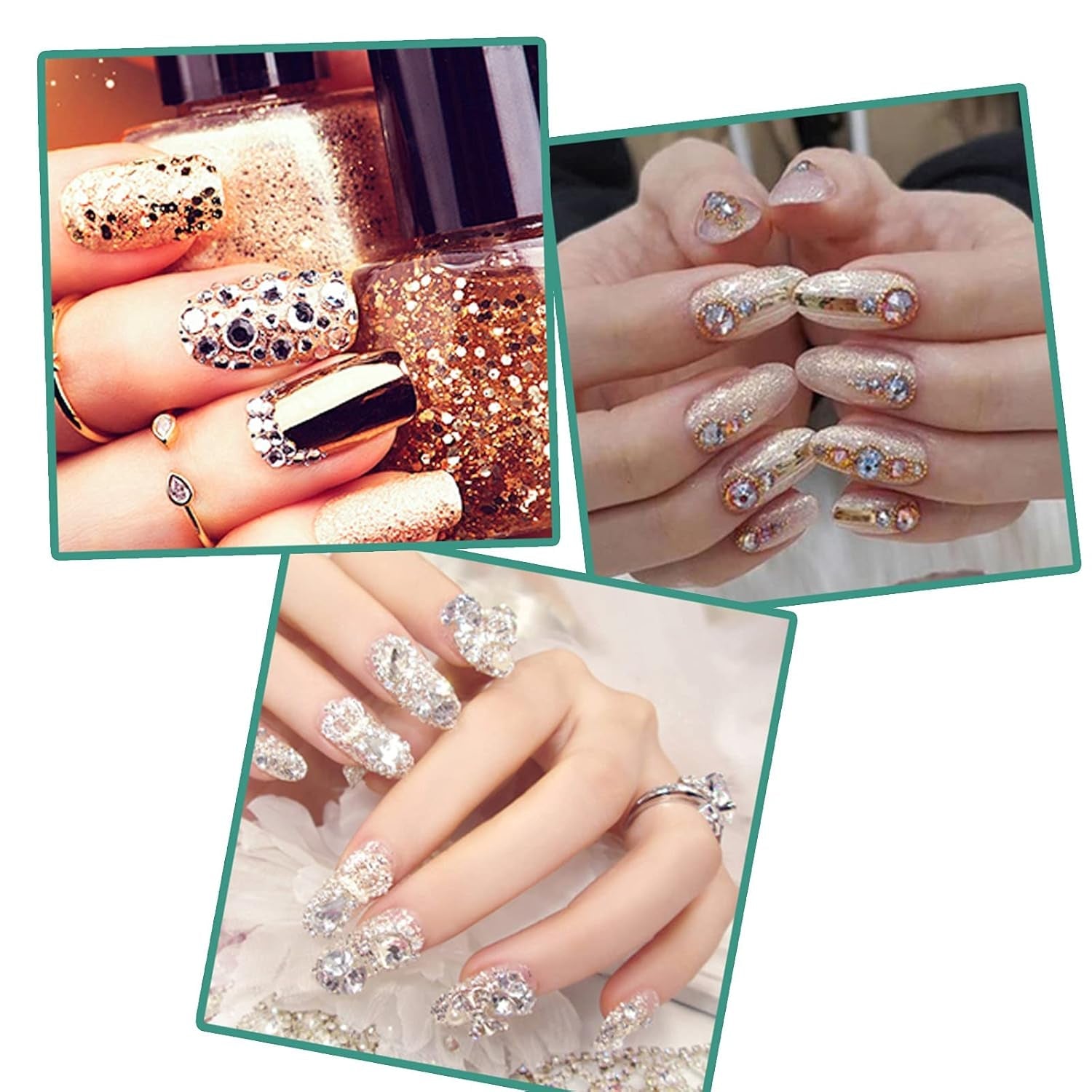 ANGNYA 4000 Stück Strasssteine ​​​​Nägel Nail Art Strasssteine ​​​​Dekorationen Nagelsteine ​​​​Für Nail Art Zubehör Und Klare Kristall Strasssteine ​​​​Handwerk Mit Pick up Pinzette Und Strass Picker Dotting Pen…