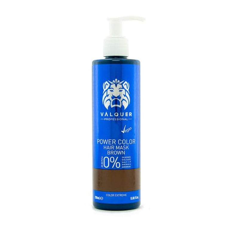 Valquer Power Color Mask Formulación vegana y sin siliconas Da color al cabello 290 ml Negro Mascarilla Capilar Naty Shop Castaño 275 Ml