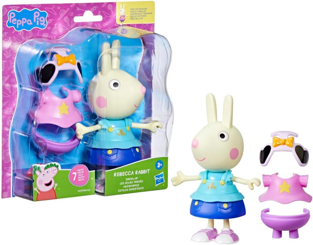 Peppa Pig Luisa Spoon - Figura divertida de vestir, muñeca de niña de 15 cm con ropa y accesorios de vestir, juego de juguetes interactivos para niños pequeños de 3 años en adelante
