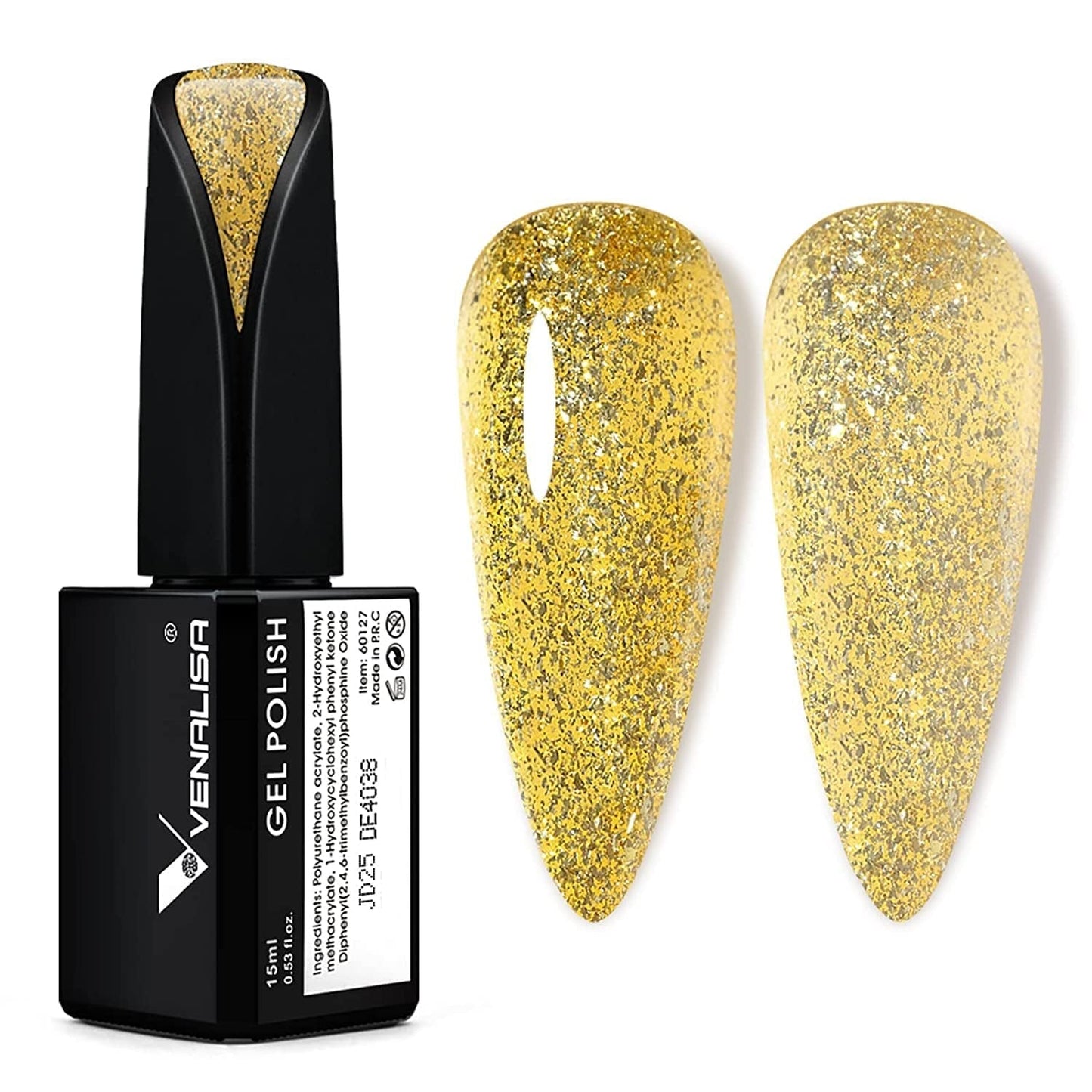 VENALISA Esmalte de uñas UV Coral Orange 15ml Esmalte de uñas en gel para lámpara de uñas UV Modelos de esmalte de uñas en gel de color naranja coral transparente para diseño de uñas DIY