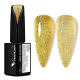 VENALISA Esmalte de uñas UV Coral Orange 15ml Esmalte de uñas en gel para lámpara de uñas UV Modelos de esmalte de uñas en gel de color naranja coral transparente para diseño de uñas DIY