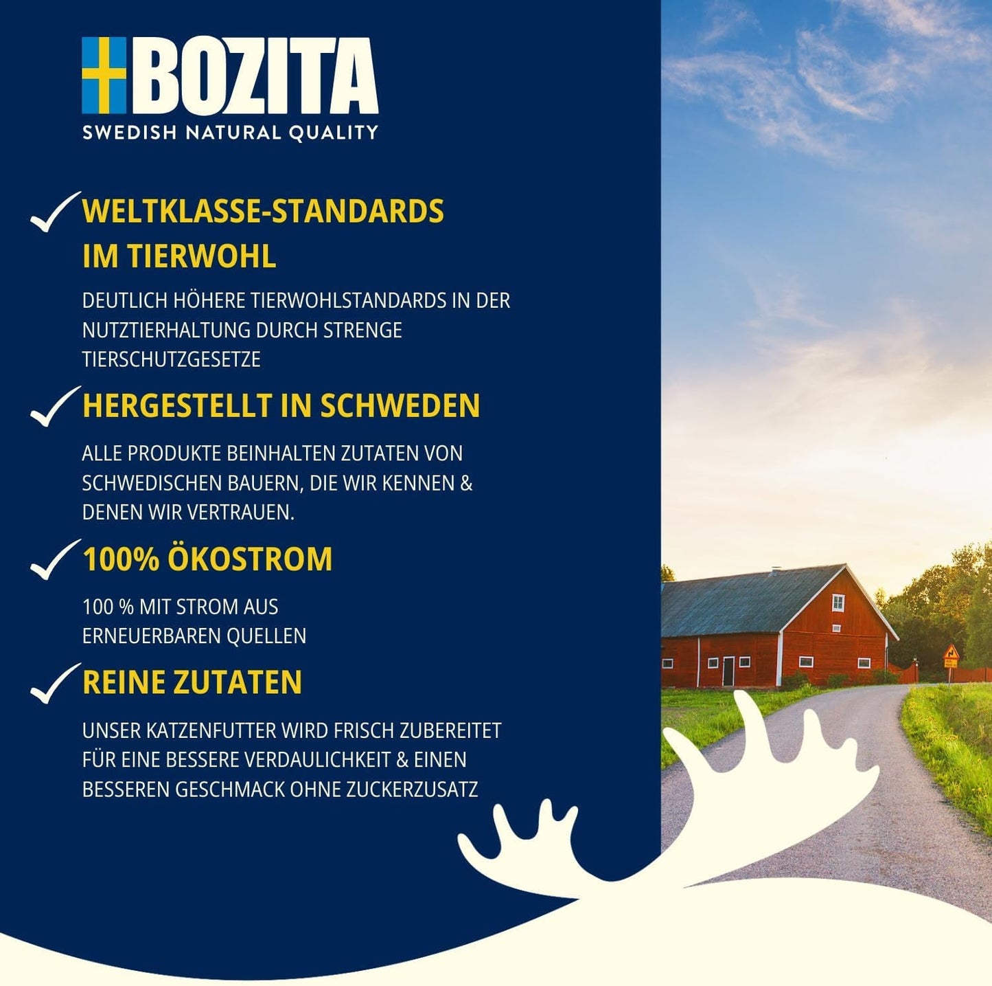 Bozita Tetra Trozos esterilizados en salsa con mucho pollo - 6 x 370 g Comida húmeda para gatos sin cereales ni azúcar - Sin OGM, con 8,5% de proteína y 4,5% de grasa - Alta calidad y extremadamente sabroso