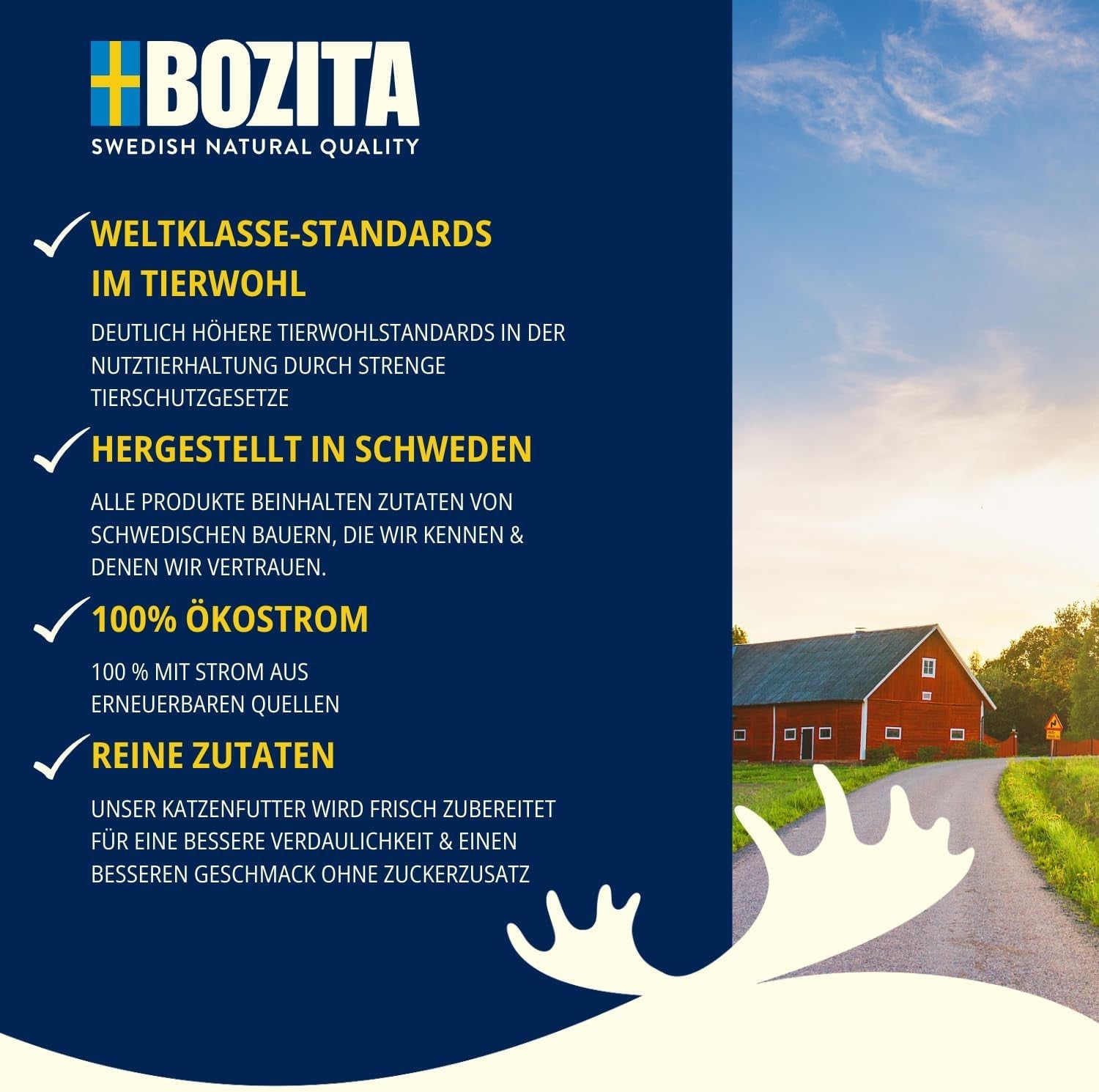 Bozita Bolsa Nassfutter Häppchen en Salsa con Pollo - 12x85g Portionsbeutel getreidefreies & weizenfreies Futter für Katzen - Katzennassfutter für erwachsene Katzen mit 8,5% Protein & 4,5% Fettgehalt